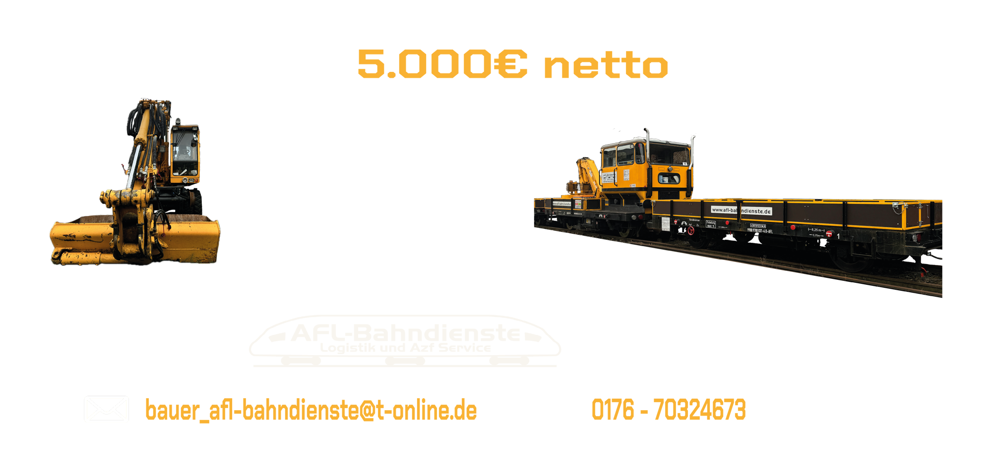 Stellenanzeige 5000 Euro bei AFL-Bahndienst Stellenanzeige 5000 Euro bei AFL-Bahndienst